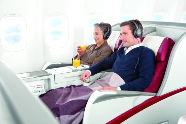 Klasa Business w samolocie Qatar Airways
